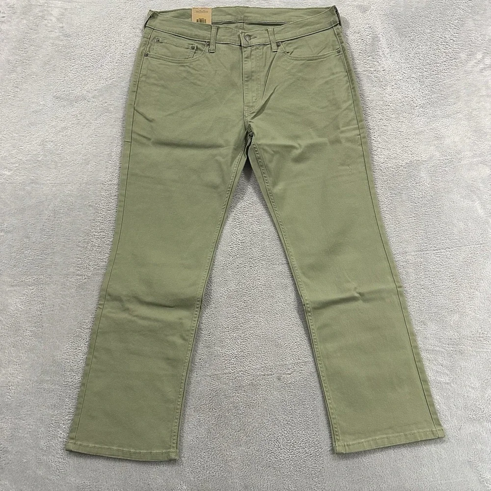 Levi's 514 Jeans Mens 36x30 Straight Mid Rise Premium Soft Twill Olive Green NWT